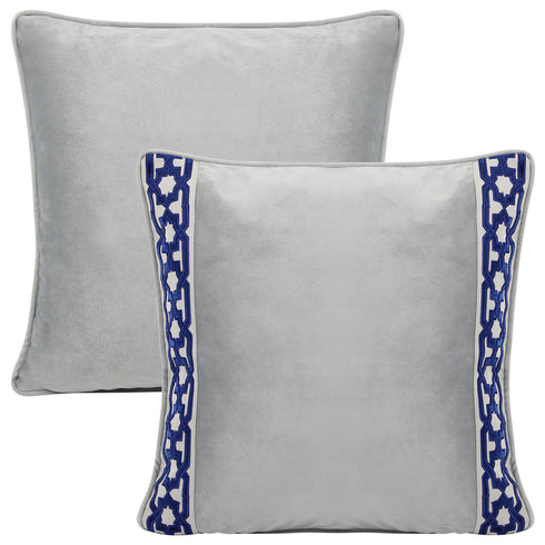 Alexa Grey Velvet Cushion